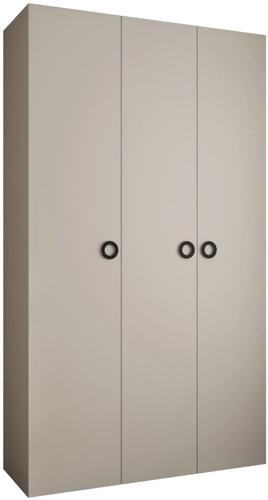 Dulap de haine 140 cm Carmela 40-1 (Cașmir + Negru). 1126519