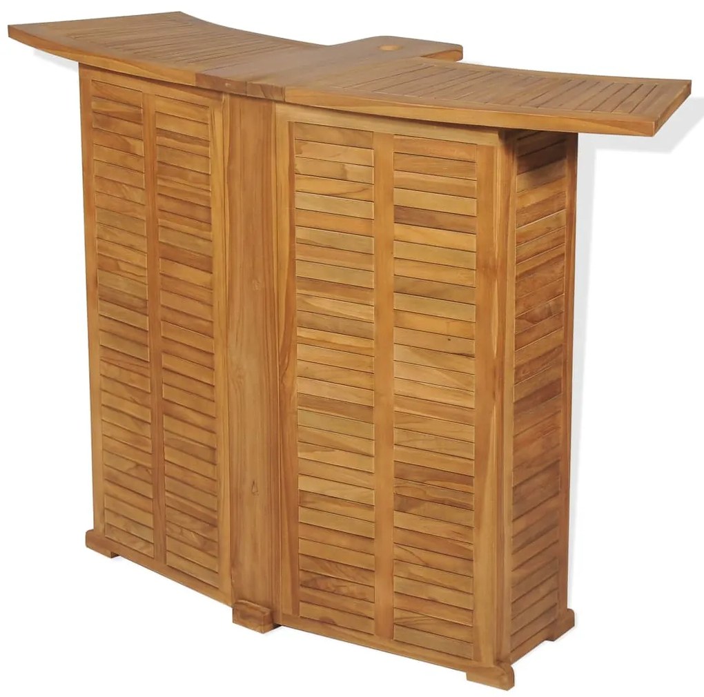 43804 vidaXL Masă de bar pliabilă, 155 x 53 x 105 cm, lemn masiv de tec