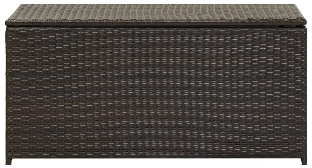 46472 vidaXL Ladă de depozitare de grădină, maro, 100x50x50 cm, poliratan