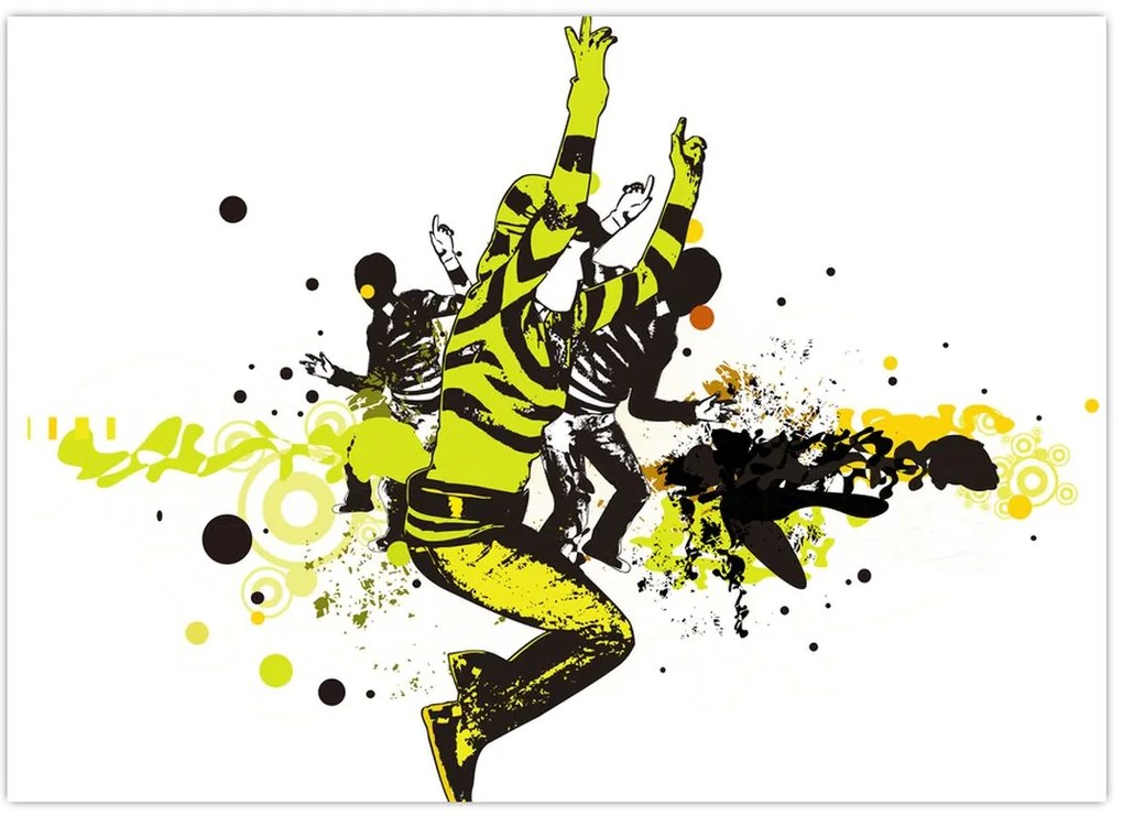 Tablou pe sticlă - Street dance (70x50 cm)