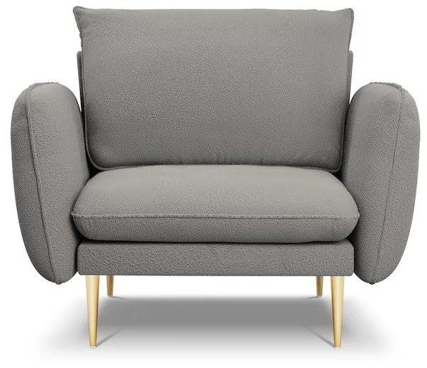 Fotoliu tapitat Vienna plusat/picioare gold – L95 x l92 x h95 cm
