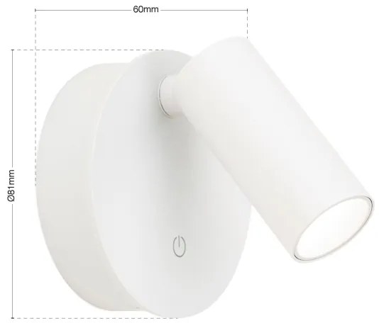 Orion - Lampă LED reîncărcabilă, dimmabilă LUXY, 1W/5V, 2200 mAh, 2700/3000/4000K, albă