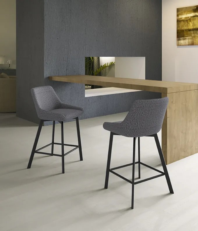 STONES Scaun din material textil 50cm X 44cm H. 94cm | Aosom Romania