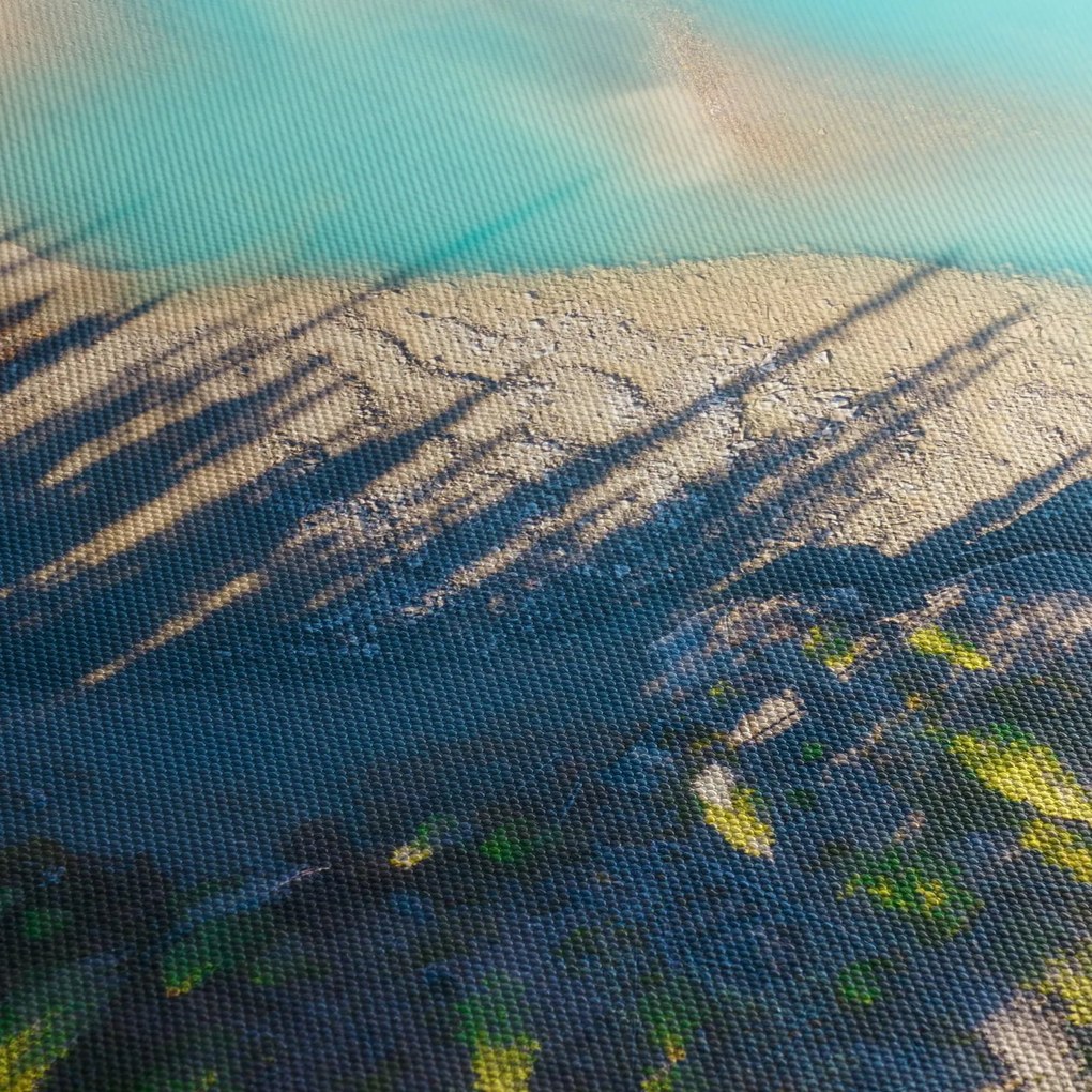 Tablou - Vedere la lac (cu ceas) (90x30 cm)