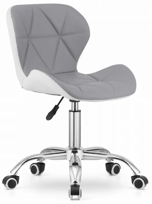 Set pentru birou masa de birou TAYLOR SONOMA 100x50 cm + scaun de birou AVOLA din piele ecologica gri-alb