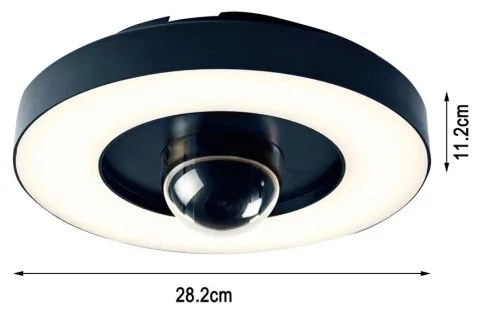 Cameră LED inteligentă de supraveghere cu iluminare Immax NEO 07792L RING 22W/230V Wi-Fi Tuya