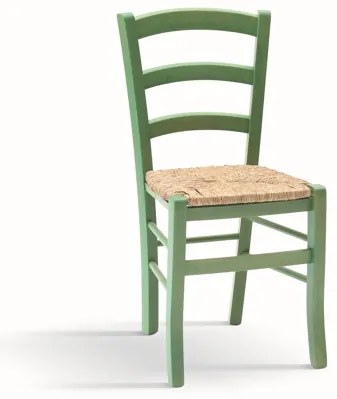 Scaun Verona, lemn fag, sezut impletitura paie - VERDE ANILINA