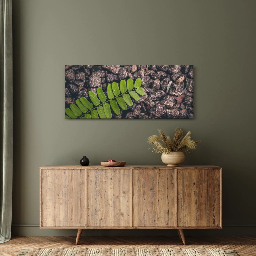 Tablou cu planta verde (120x50 cm)