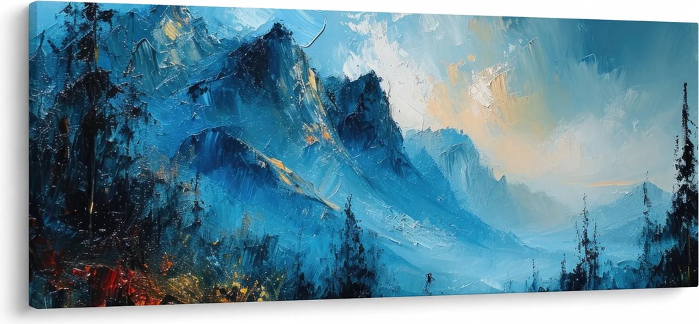 Tablou - Pictura munților (120x50 cm)