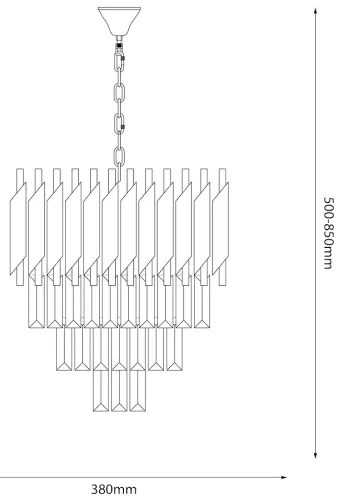 Lustră pe lanț CRISTAL 5xE14/40W/230V auriu/negru