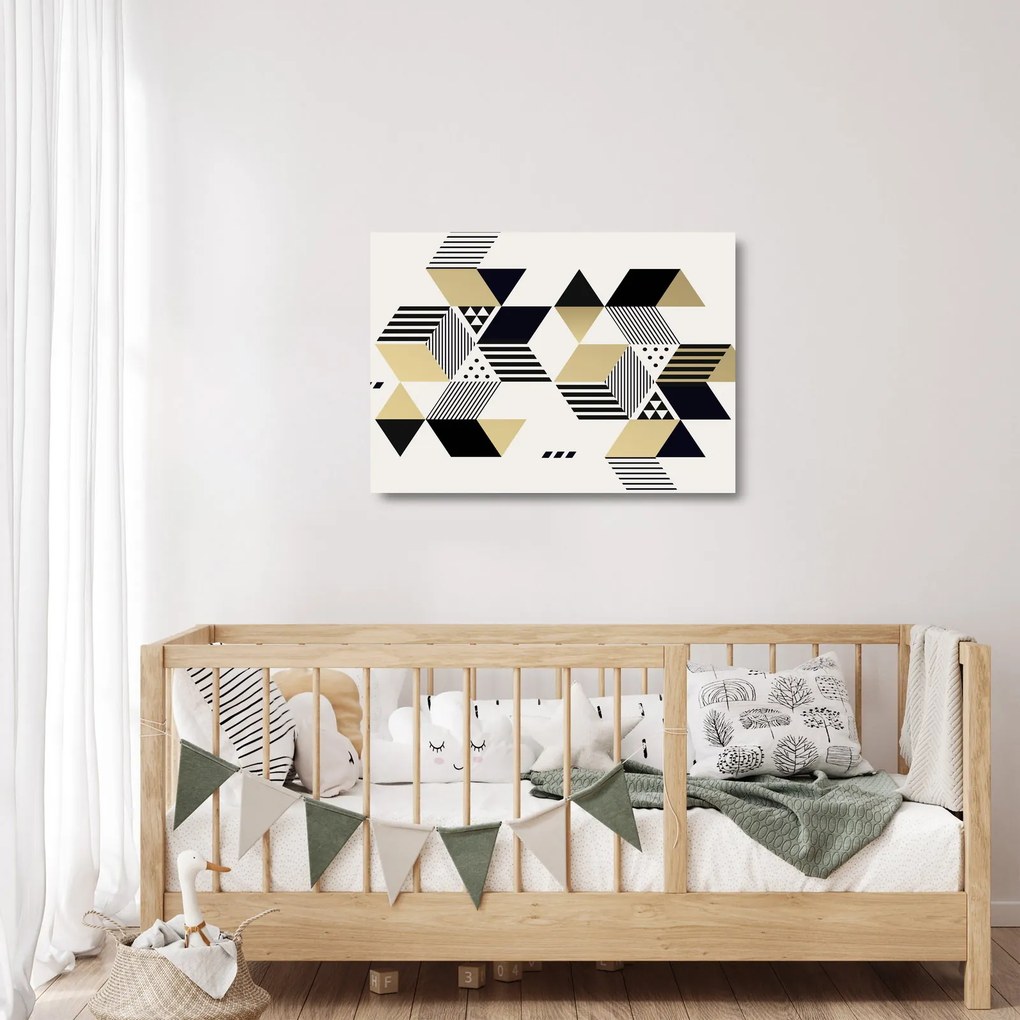 Tablou pe sticlă - Forme geometrice N⁰1 (70x50 cm)