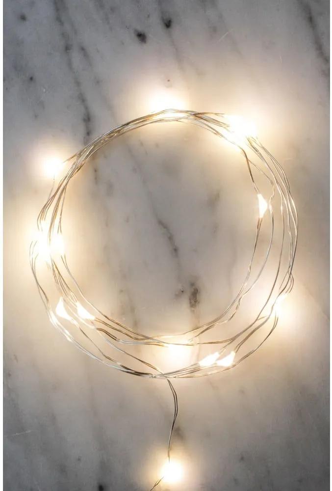 Ghirlandă luminoasă cu LED Kikkerland Silver, lungime 180 cm