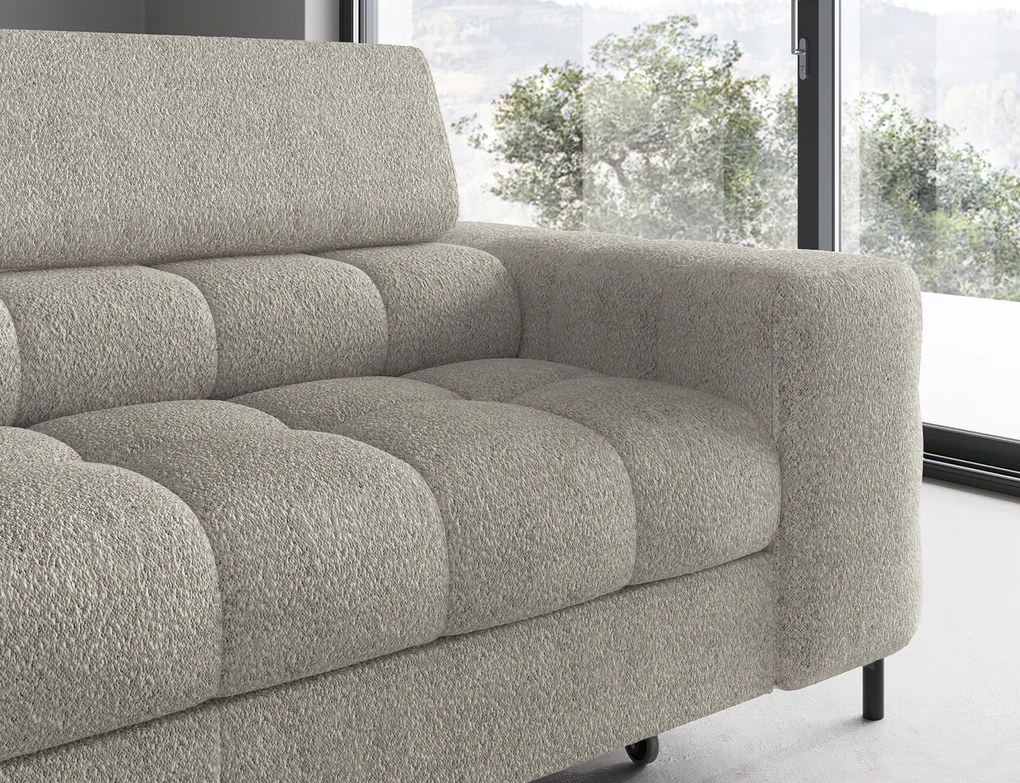 Coltar extensibil stanga 5 locuri ELTAP, LT-20ROY, Ferucce, 276x200x93 cm, lemn/poliester, bej deschis