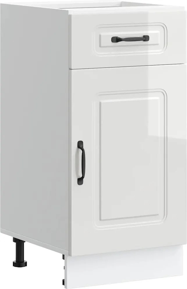 vidaXL Dulap bază de bucătărie „Kalmar” lemn prelucrat alb lucios