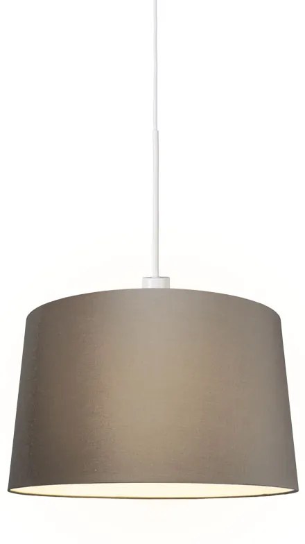 Lampă suspendată modernă albă cu umbră de 45 cm taupe - Combi 1