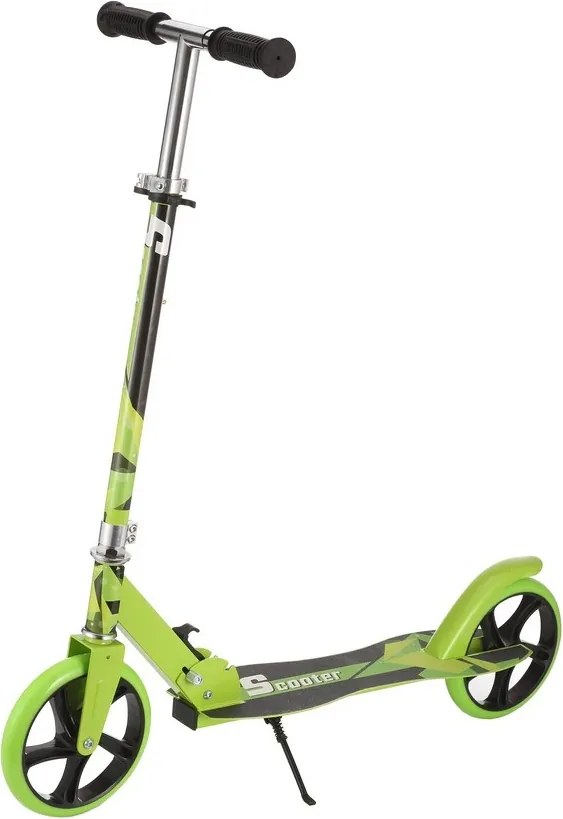 Trotineta copii si adolescenti NOVOKIDS™ Storm EVO PRO, Maxim 100 kg, Functie Super Brake, Maner reglabil pe inaltime, Diametru roata 200 mm, Verde