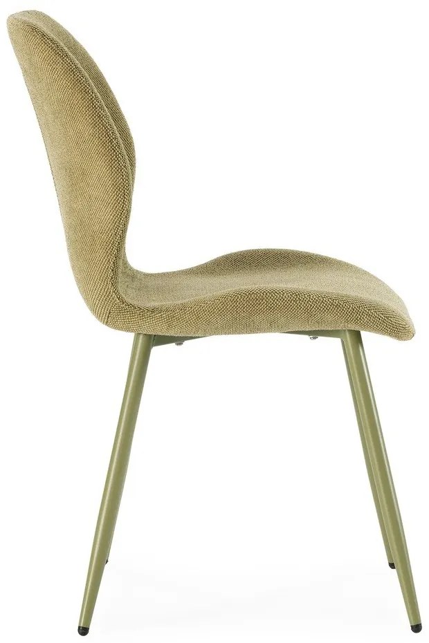 Scaune de dining verzi 4 buc. tapițate Ansu – Marckeric