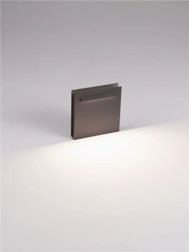 Mini Stalp de exterior LED 3000K, IP67 RECTO H-23cm gri inchis