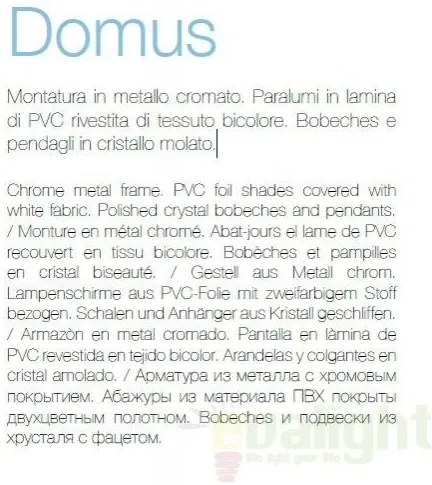 Aplica de perete dubla cu cristale, DOMUS AP2 093321