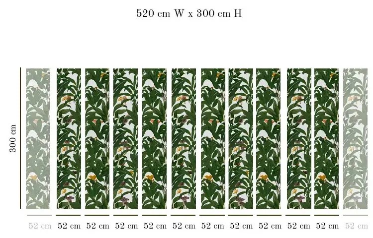 Tapet VLAdiLA White tropical story 520 x 300 cm