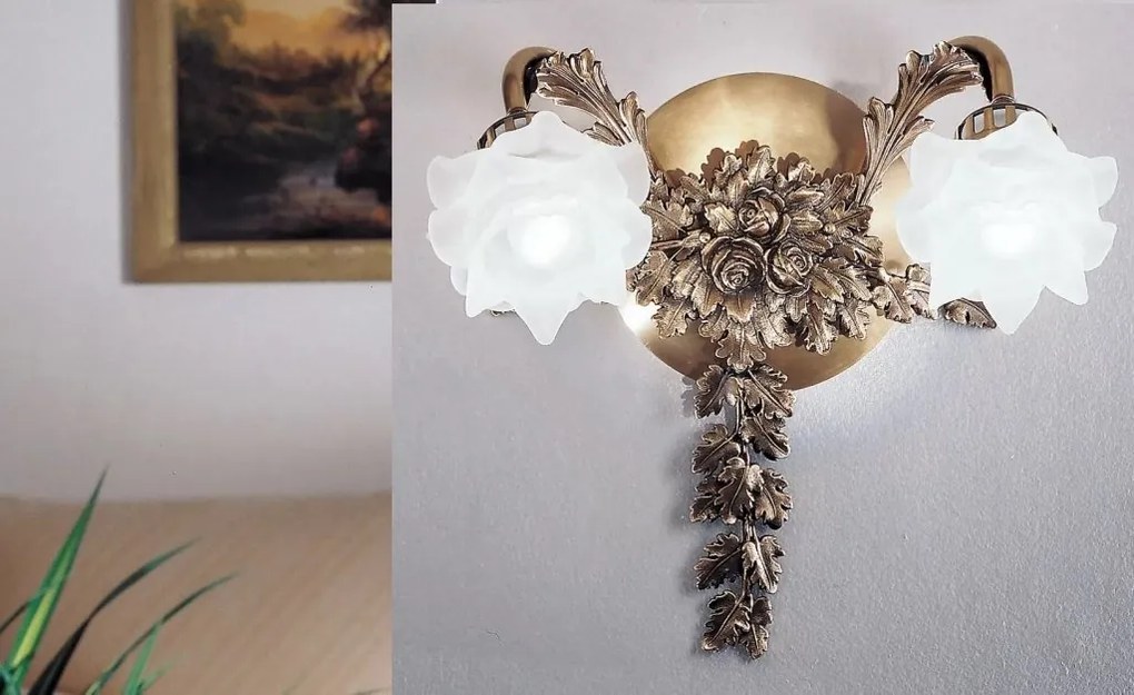 Aplica de perete design floral LUX realizata manual Rose