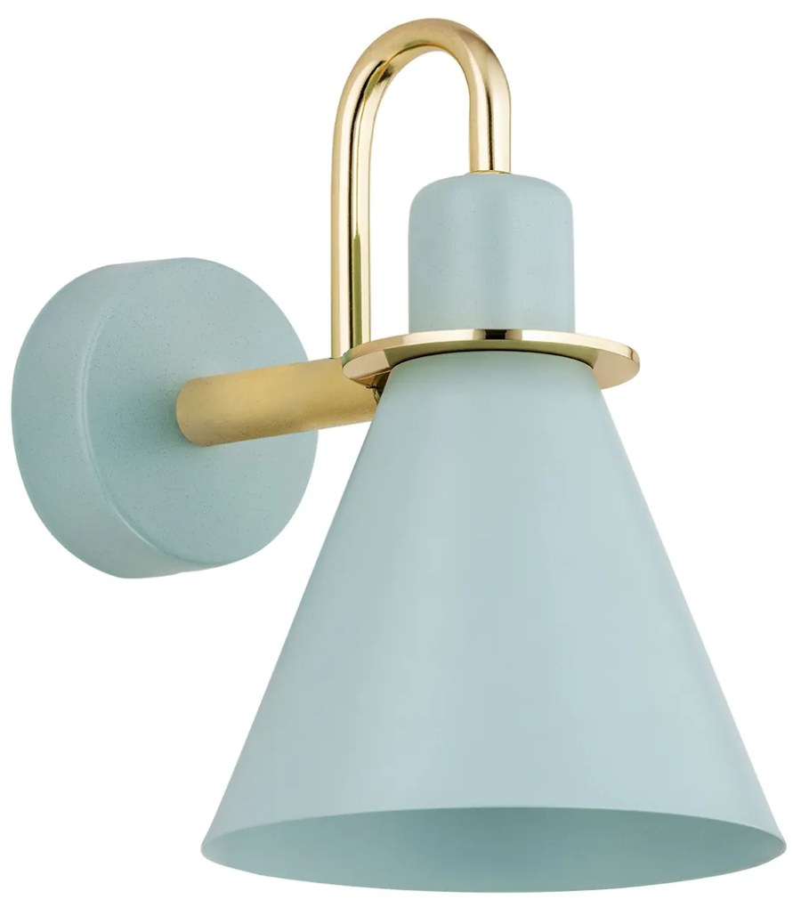 Aplica moderna design retro Beverly albastru/auriu