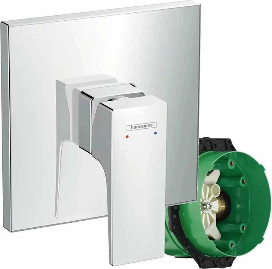 Baterie dus incastrata Hansgrohe Metropol crom + corp incastrat iBox