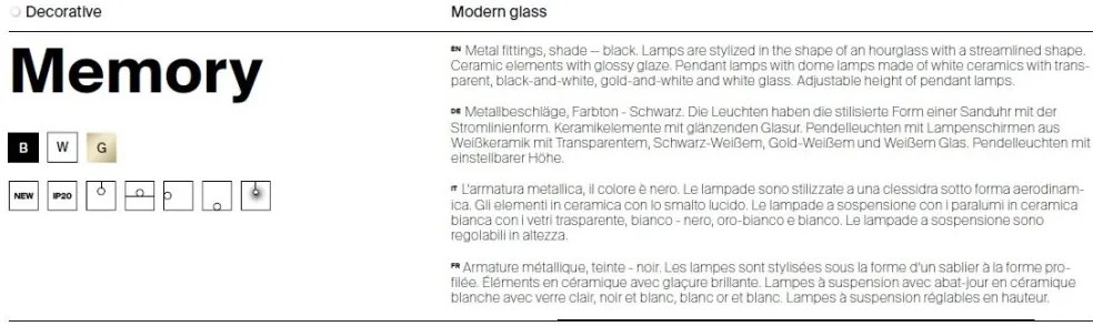 Pendul design modern decorativ Memory auriu