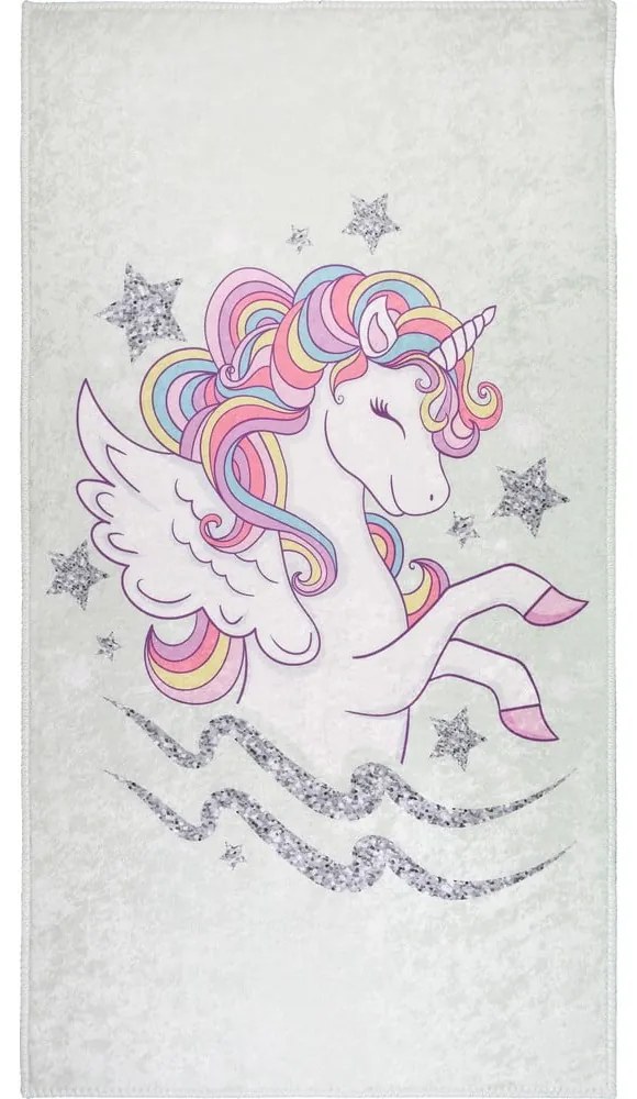 Covor pentru copii 80x150 cm Flying Unicorn – Vitaus