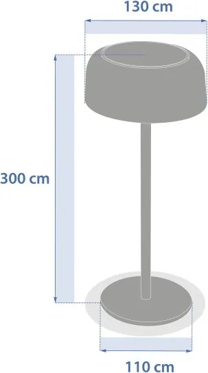 Hesperide - Lampă de masă solară LED BOLTY LED/3,7V 2600 mAh IP65 antracit
