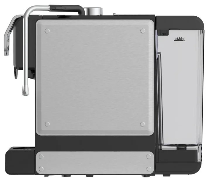 Espressor cafea macinata si capsule 8in1 Oliver Voltz OV51171N8M, 1450W, 1 L, 5 adaptoare, 19 bar, Negru/Argintiu