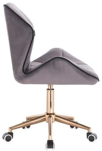 HR212K Scaun Grafit Catifea Bază Aurie