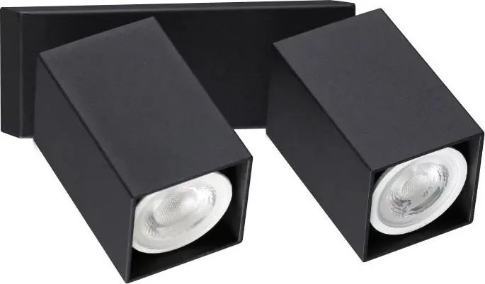 Ideal Lux - Aplica de perete LED DYNAMITE 2x GU10/7W/230V CRI 90 negru