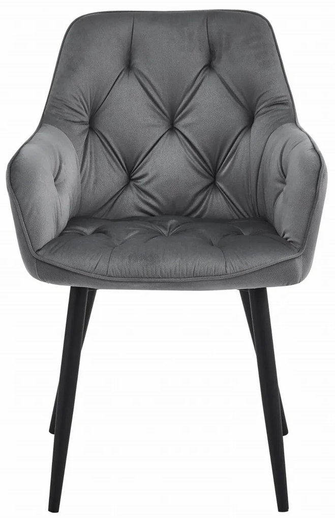 Scaun de masa JORK VELVET, gri inchis