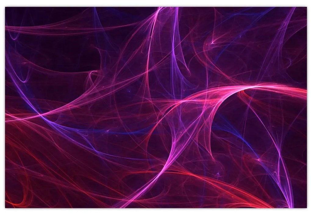 Tabloul abstract cu linii curbe (90x60 cm)