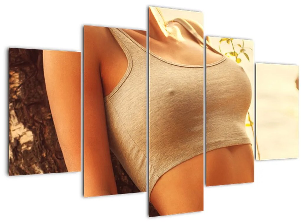 Tablou - Femeia lângă pom (150x105 cm)