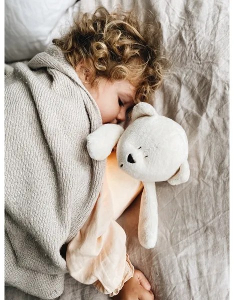 Moonie - Ursuleț de somn cu melodie și lumină, argintiu
