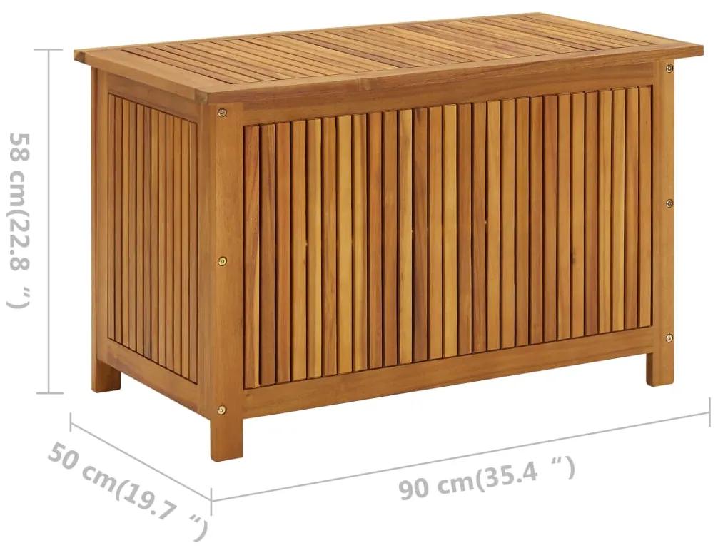 Lada de depozitare gradina, 90x50x58 cm, lemn masiv de acacia 90 x 50 x 58 cm