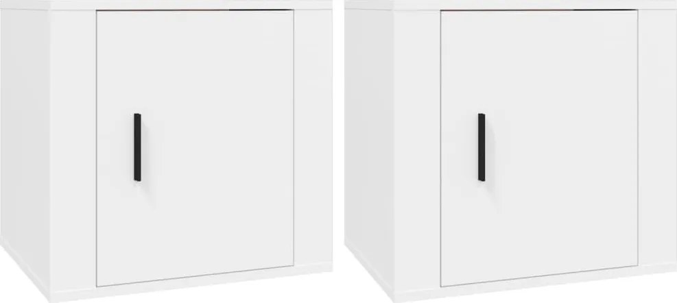 vidaXL Noptiere, 2 buc., alb, 50x39x47 cm