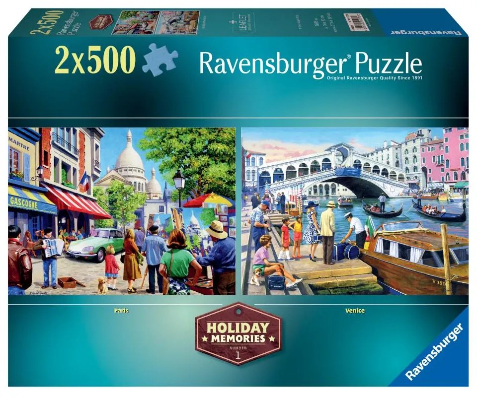 PUZZLE AMINTIRI DIN VACANTA 2X500 PIESE - RAVENSBURGER (RVSPA01272)