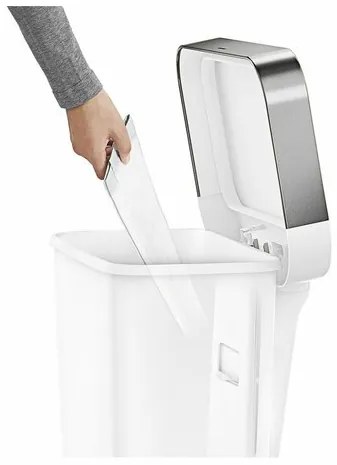 Simplehuman Coș de gunoi cu pedală 45 l, alb