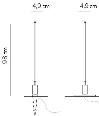 Lampă LED de exterior FREDO LED/12W/230V IP54 98 cm Azzardo AZ5338