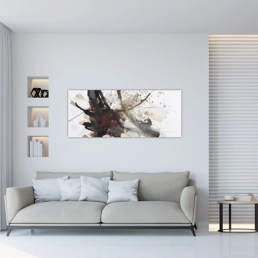 Tablou cu pictură abstactă (120x50 cm)