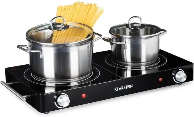 Klarstein VARICOOK DUO, plită de gătit, 3000 w, oțel inoxidabil, mânere, negru