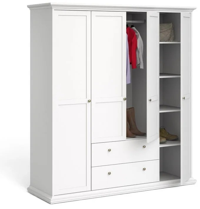 Șifonier alb 181x201 cm Paris – Tvilum