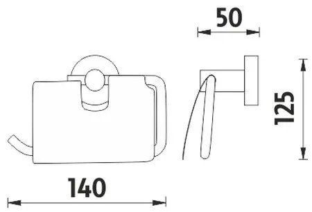 Suport de hârtie igienică NIMCO UN 13055B-26 UNIX crom lucios