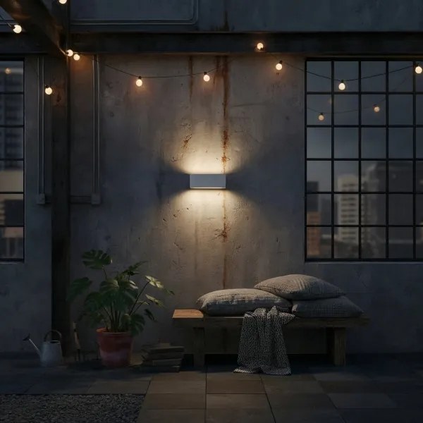 Aplică de exterior Ideal Lux ANDROMEDA 1xE27/60W/230V IP55 alb