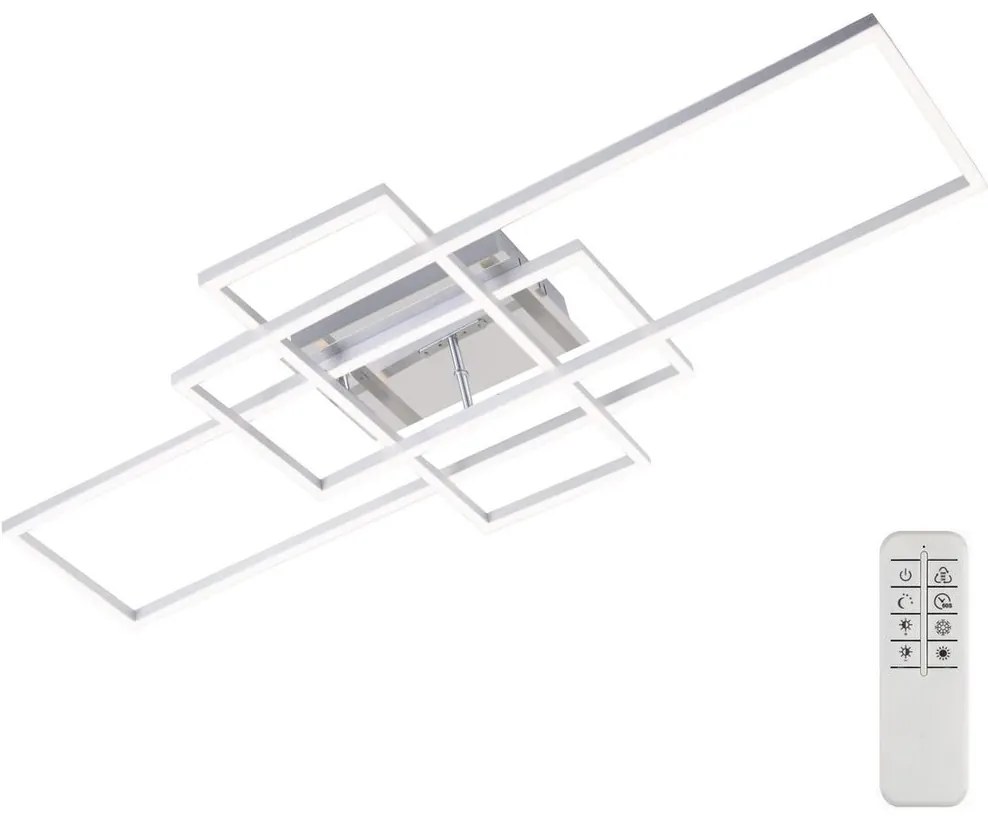 Lustră LED dimabilă aplicată FRAME LED/51W/230V crom Brilo + telecomandă