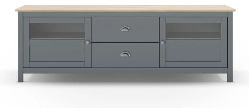 Comodă TV verde prăfuit din lemn de pin 180x59x40 cm Misti – Marckeric