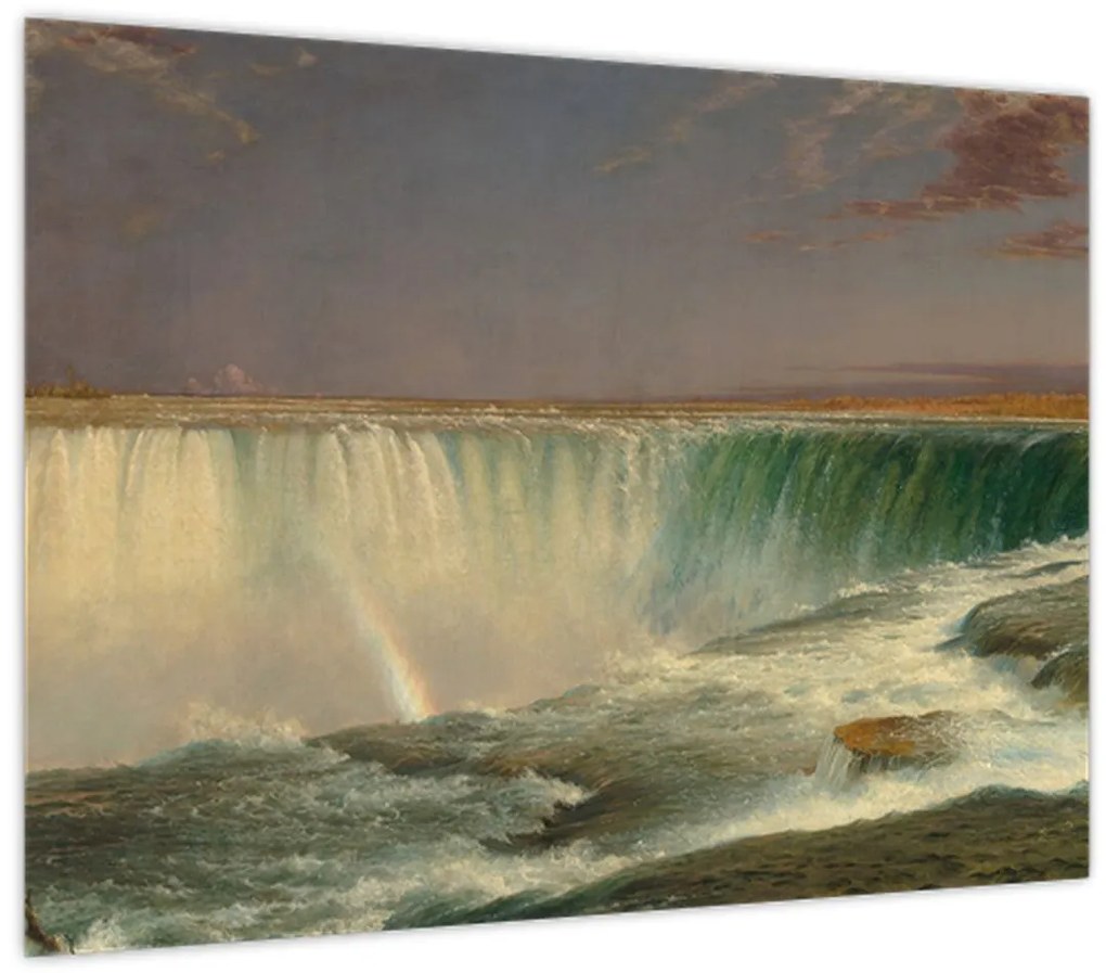 Tablou pe sticlă - Frederic Edwin Church, Niagara, reproducere (70x50 cm)